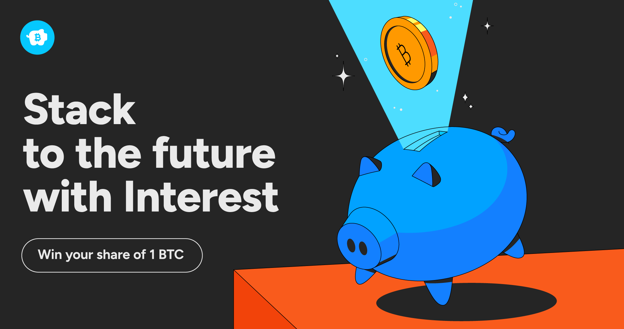 Stack to the future with Shakepay Interest and win your share of 1 bitcoin.