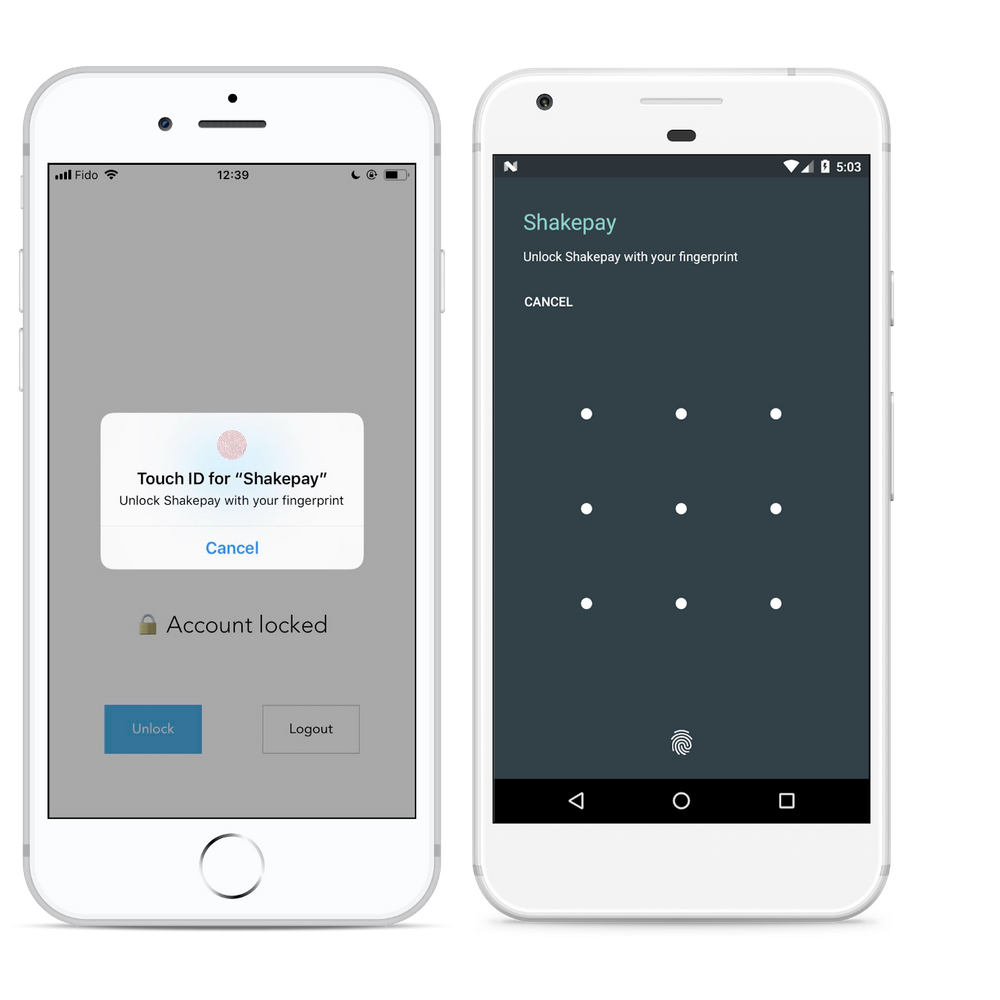 Fingerprint unlock & transaction history