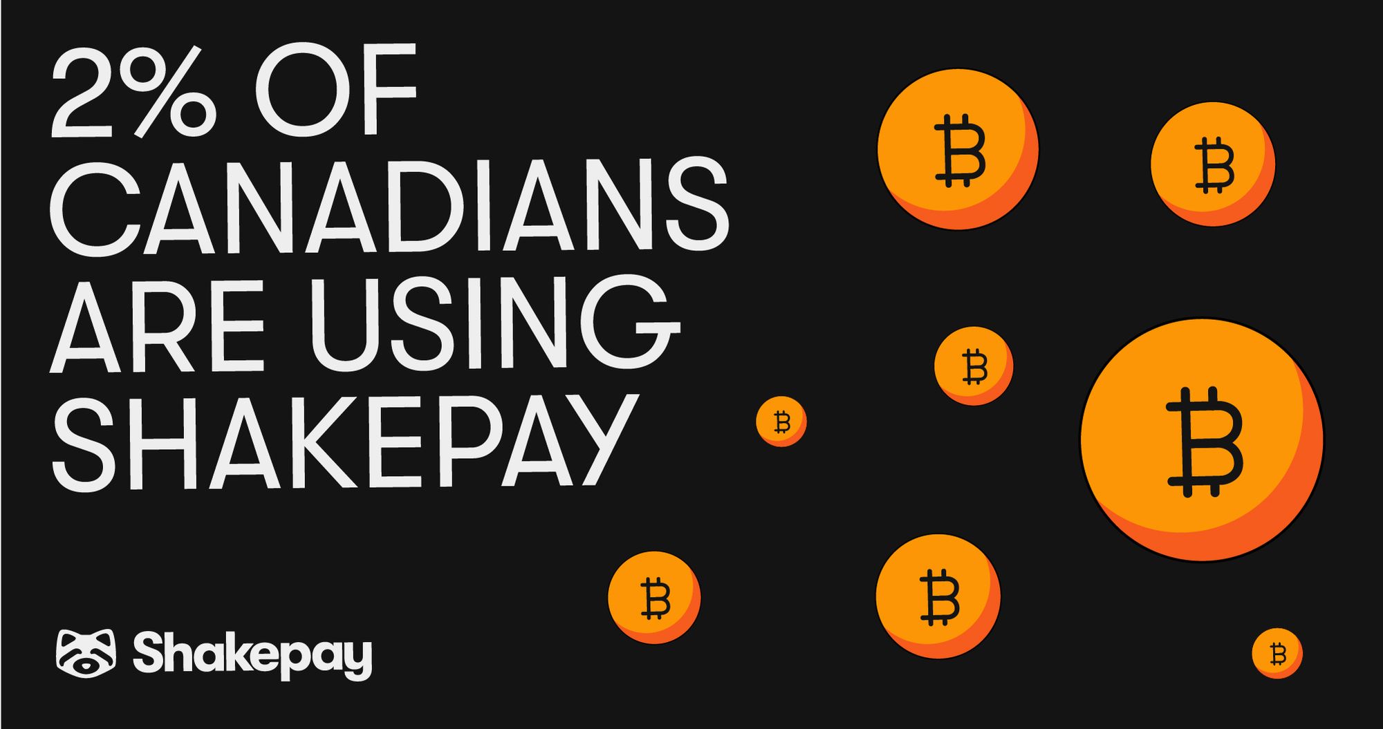 2% of Canadians are now using Shakepay!