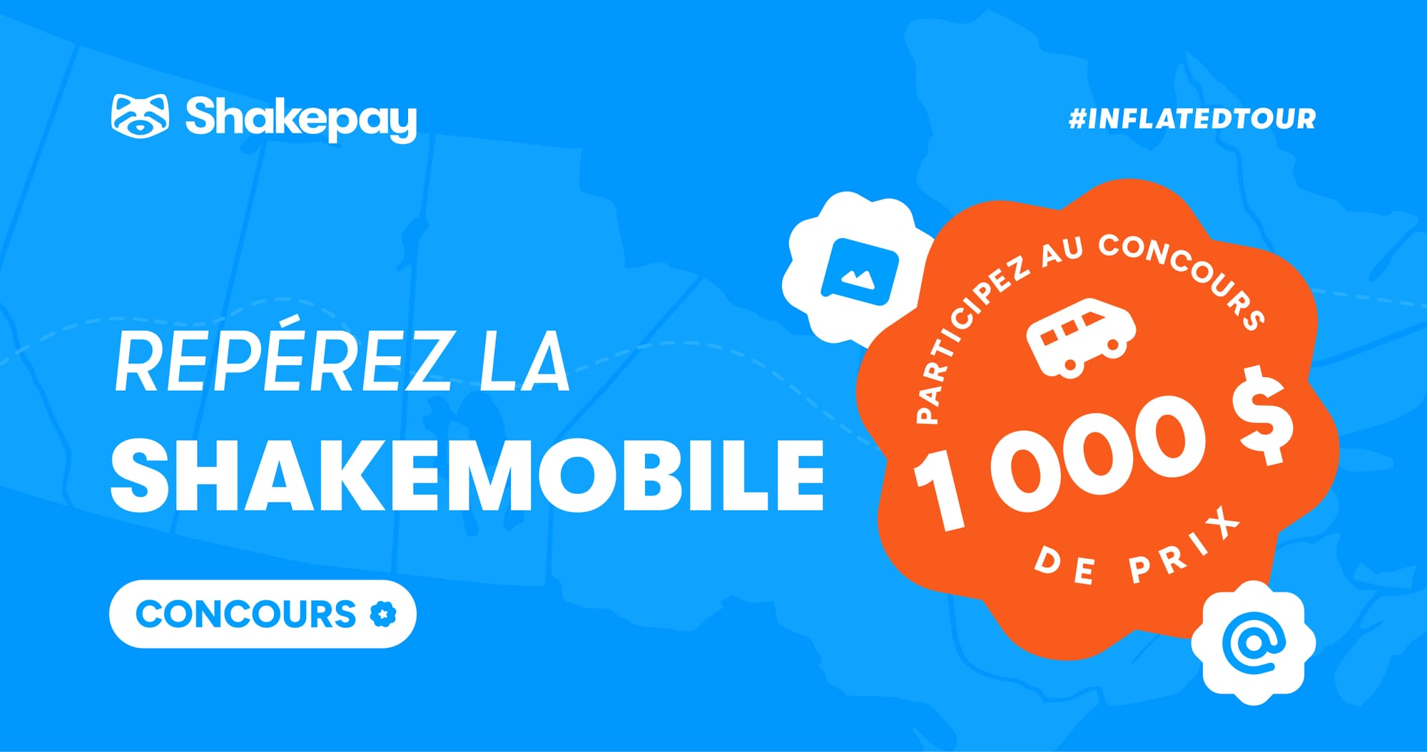 Repérez la Shakemobile et vous pourriez gagner 🚎💙